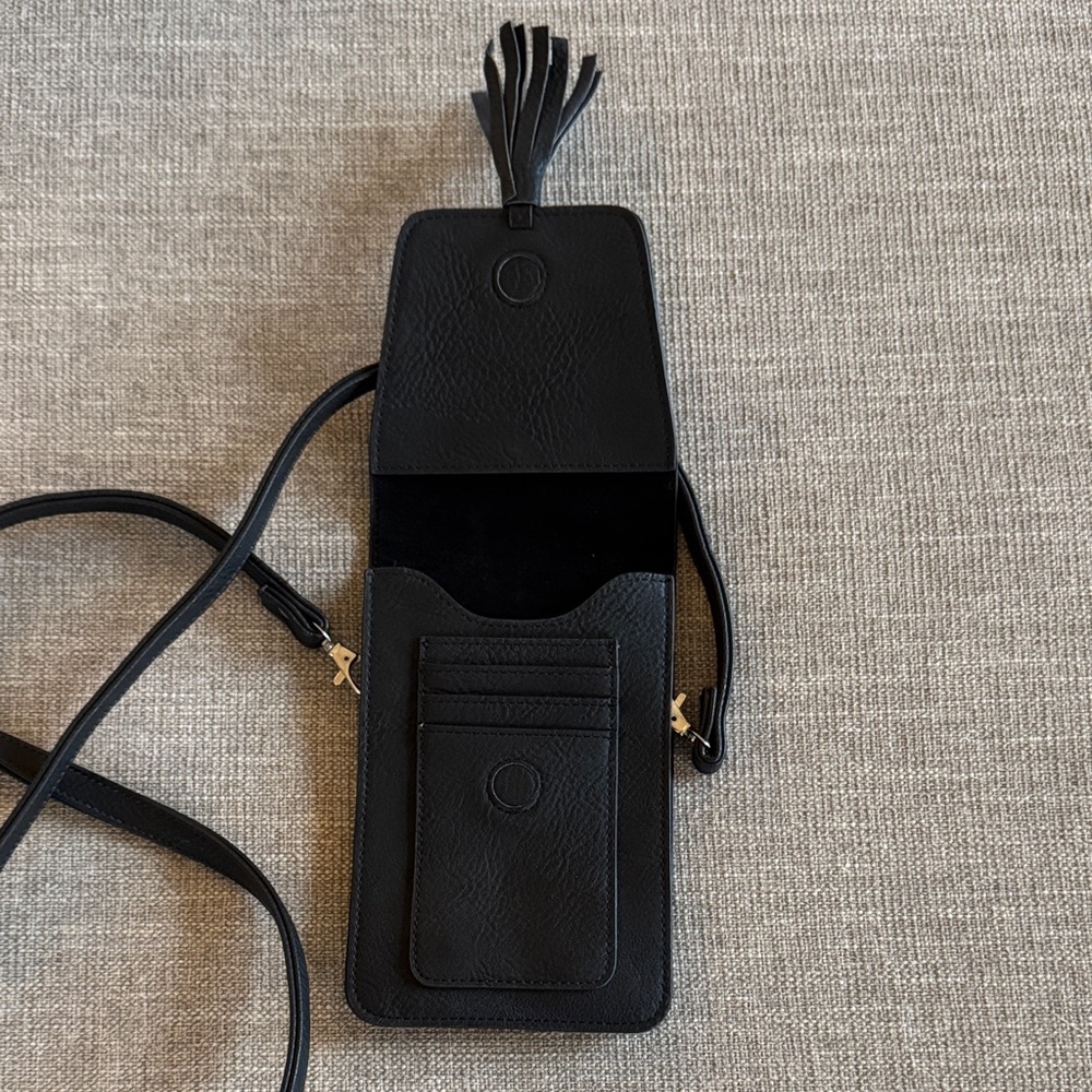 Vegan Leather Black Crossbody Bag - Picture 2 of 4